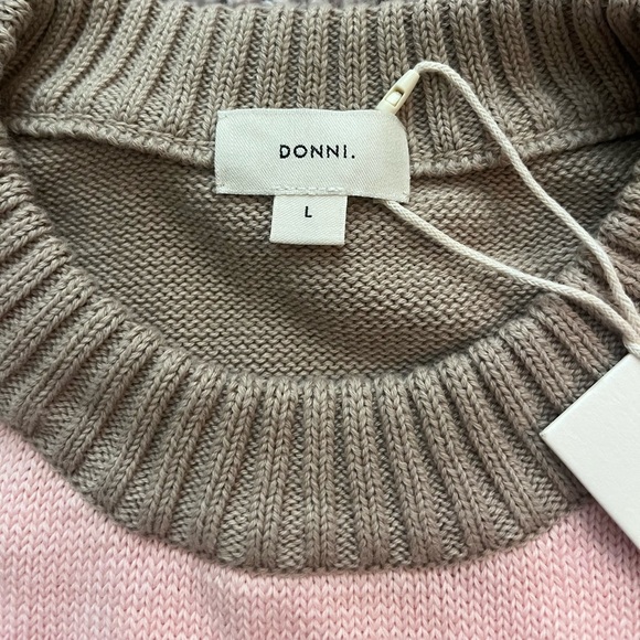 DONNI The Cotton Knit Stripe Crewneck Sweater - Picture 7 of 9